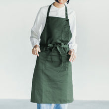 画像をギャラリービューアに読み込む, シンプル カフェエプロン|名入れ可能|スッキリ細見え