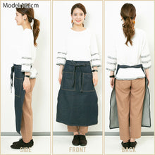 画像をギャラリービューアに読み込む, 【デニム】サロンエプロン|名入れ刺繍|コーデが活きる