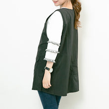 画像をギャラリービューアに読み込む, 【ナイロン】チュニックエプロン|名入れ刺繍|かぶるだけ