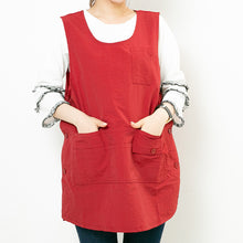 画像をギャラリービューアに読み込む, 【ナイロン】チュニックエプロン|名入れ刺繍|かぶるだけ