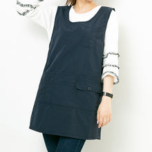 画像をギャラリービューアに読み込む, 【ナイロン】チュニックエプロン|名入れ刺繍|かぶるだけ