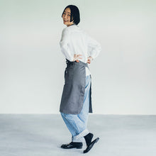 画像をギャラリービューアに読み込む, シンプル カフェエプロン|名入れ可能|スッキリ細見え