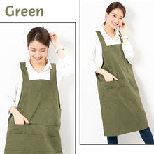画像をギャラリービューアに読み込む, 耐久性抜群 ロング丈エプロン|丈夫素材|ボタンを留めるだけ