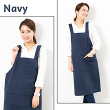 画像をギャラリービューアに読み込む, 耐久性抜群 ロング丈エプロン|丈夫素材|ボタンを留めるだけ