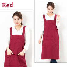 画像をギャラリービューアに読み込む, 耐久性抜群 ロング丈エプロン|丈夫素材|ボタンを留めるだけ