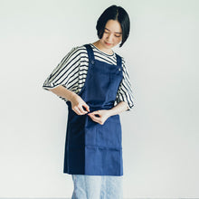 画像をギャラリービューアに読み込む, ワンピース型エプロン|名入れ刺繡|すっきりショート丈