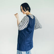 画像をギャラリービューアに読み込む, ワンピース型エプロン|名入れ刺繡|すっきりショート丈