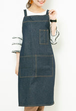 画像をギャラリービューアに読み込む, 【デニム】たすきエプロン|名入れ刺繡|丈夫な素材