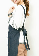 画像をギャラリービューアに読み込む, 【デニム】たすきエプロン|名入れ刺繡|丈夫な素材